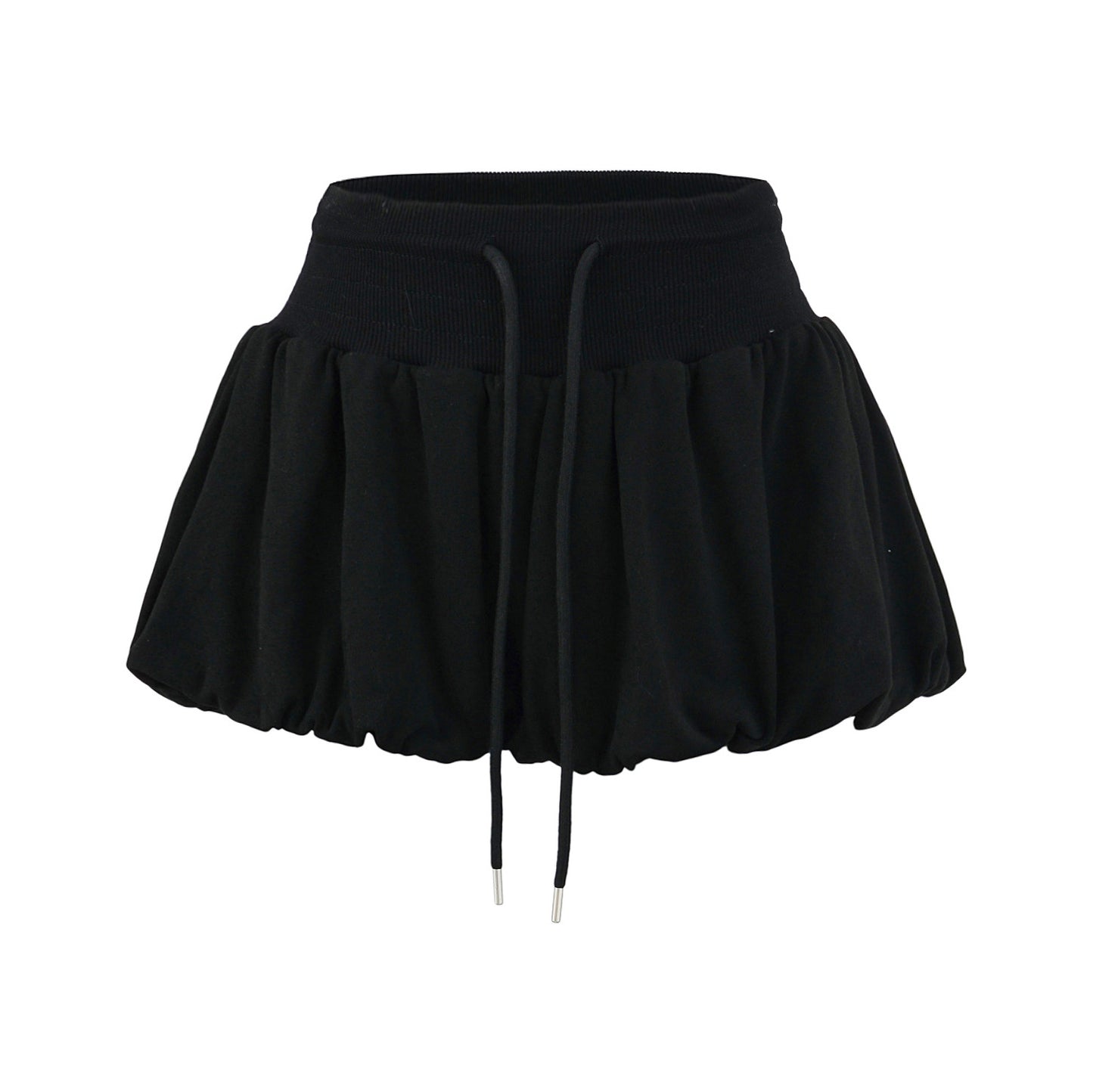 Drawstring flower bud fluffy short skirt half skirt
