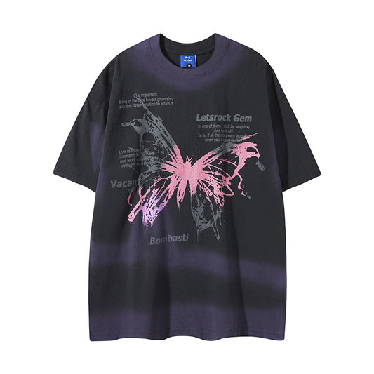 Short Sleeve T-Shirt Cotton Student Loose Retro
