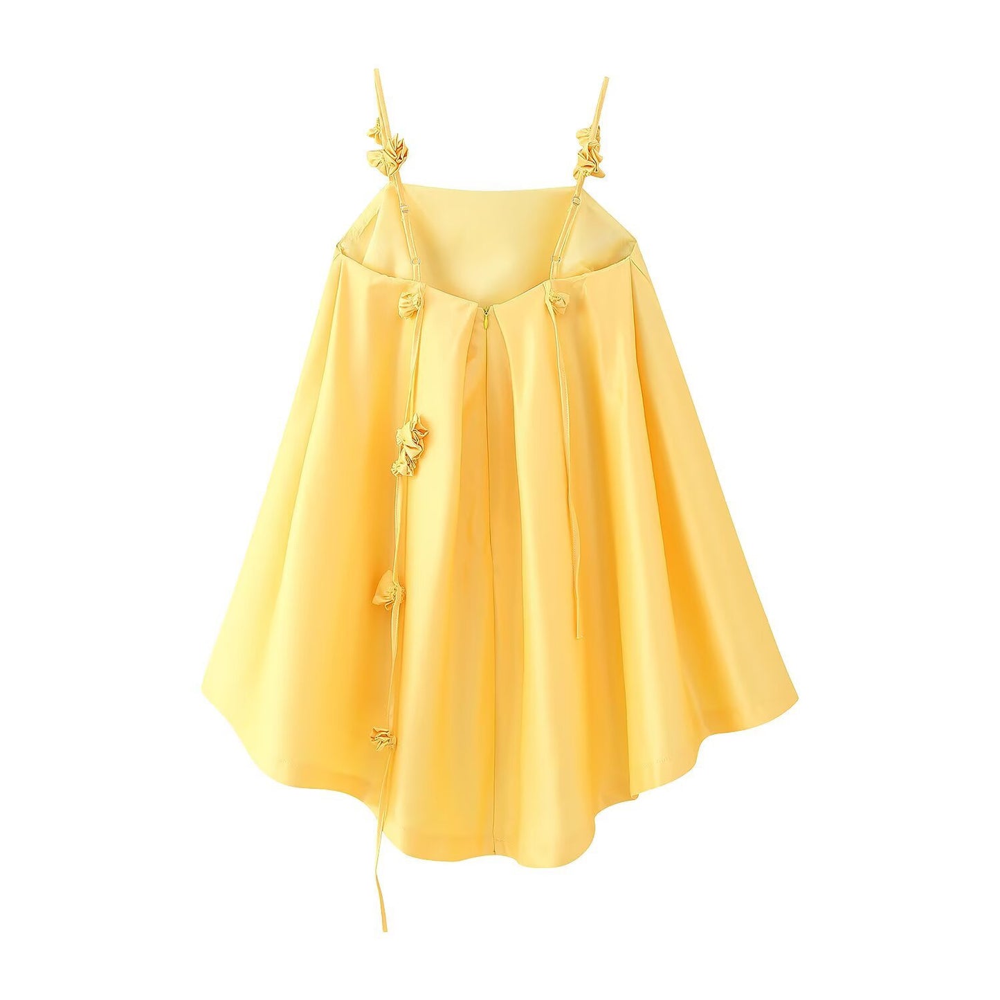 Women's Strapless Floral Decorated Dress