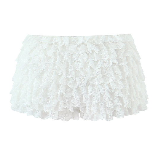 Bow lace lace skirt shorts for women