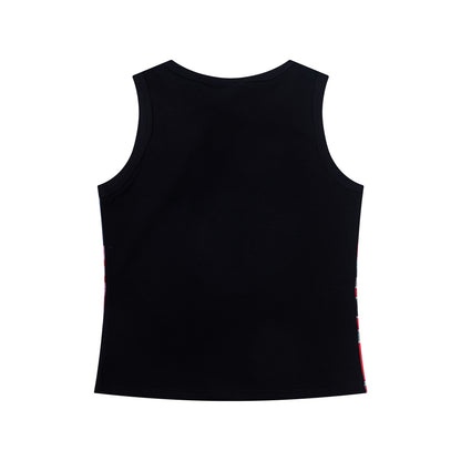 Cartoon Cat Print Tank Top Women Summer Slim Fit Versatile BF Style Undershirt Sleeveless Outerwear