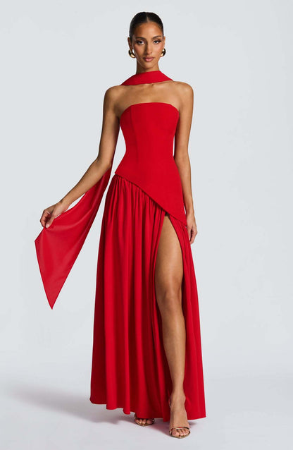 Women's  Slit Dress Fashionable Sexy Backless High Slit Long Dress