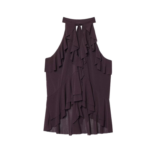Women's Clothing INS Internet Celebrity Sexy Layered Decorative Halter Neck Top