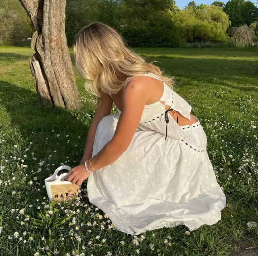 Color blocked lace up suspender+color blocked lace up skirt set for women