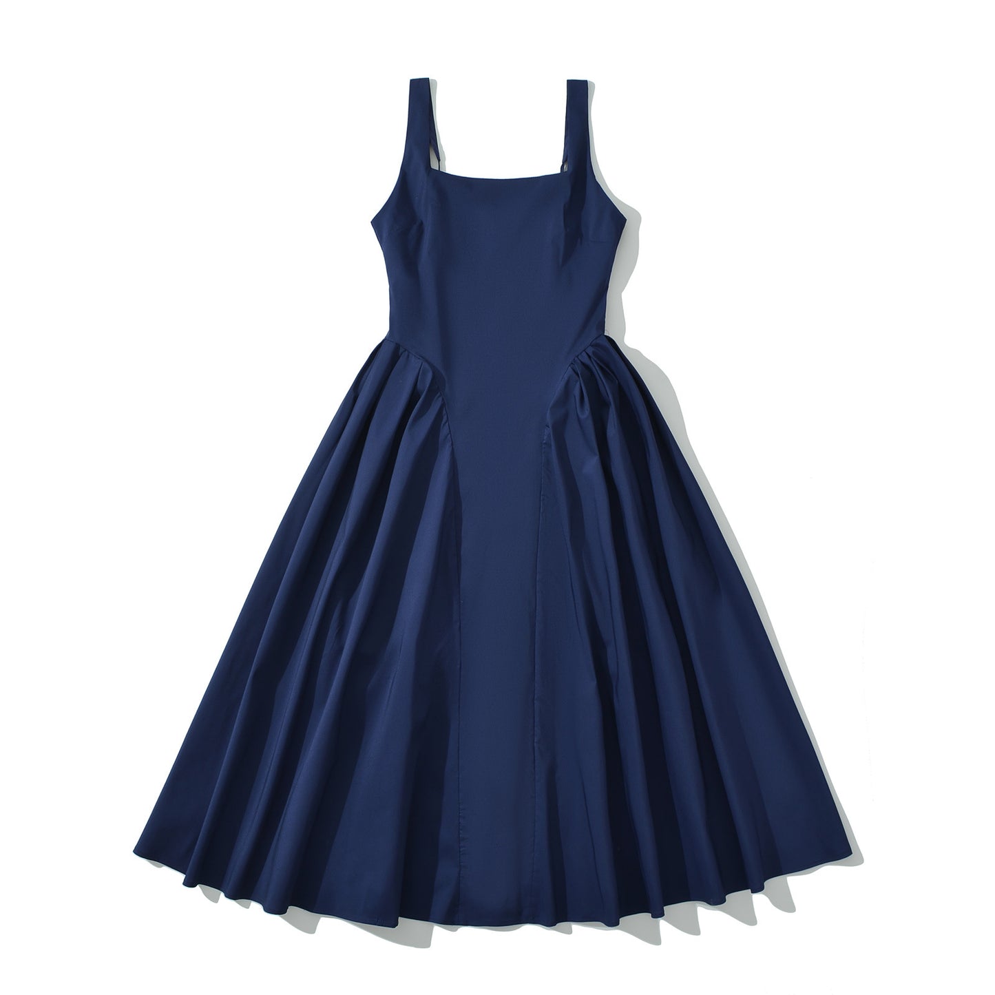 Sleeveless backless shoulder strap cinched dress