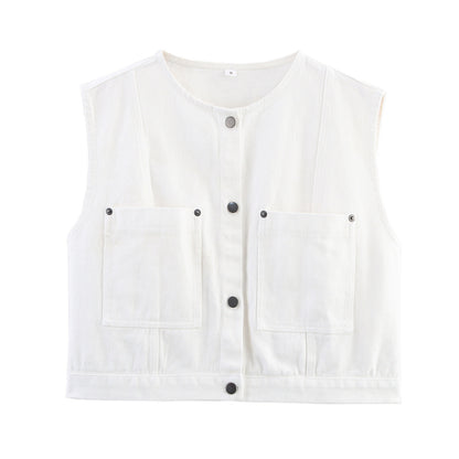 Women's Fashion Versatile Denim Top