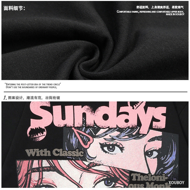 Short Sleeve T-Shirt for Men and Women Loose Heavy Cotton