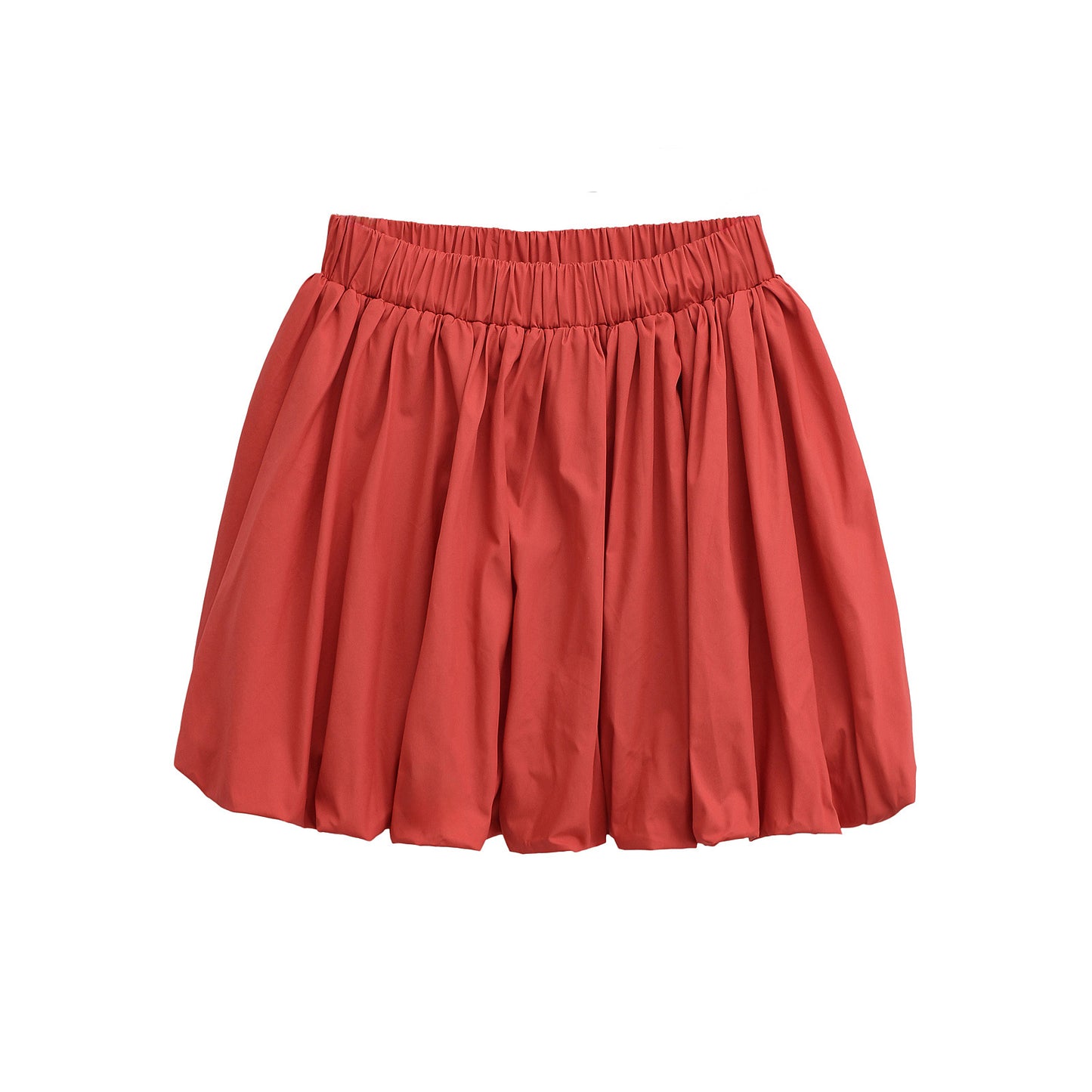 Folded midi skirt lantern skirt