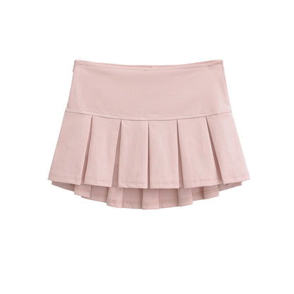 Pleated short skirt and half skirt
