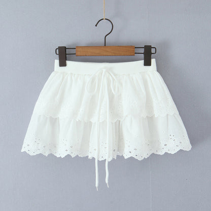Lace lace fluffy skirt