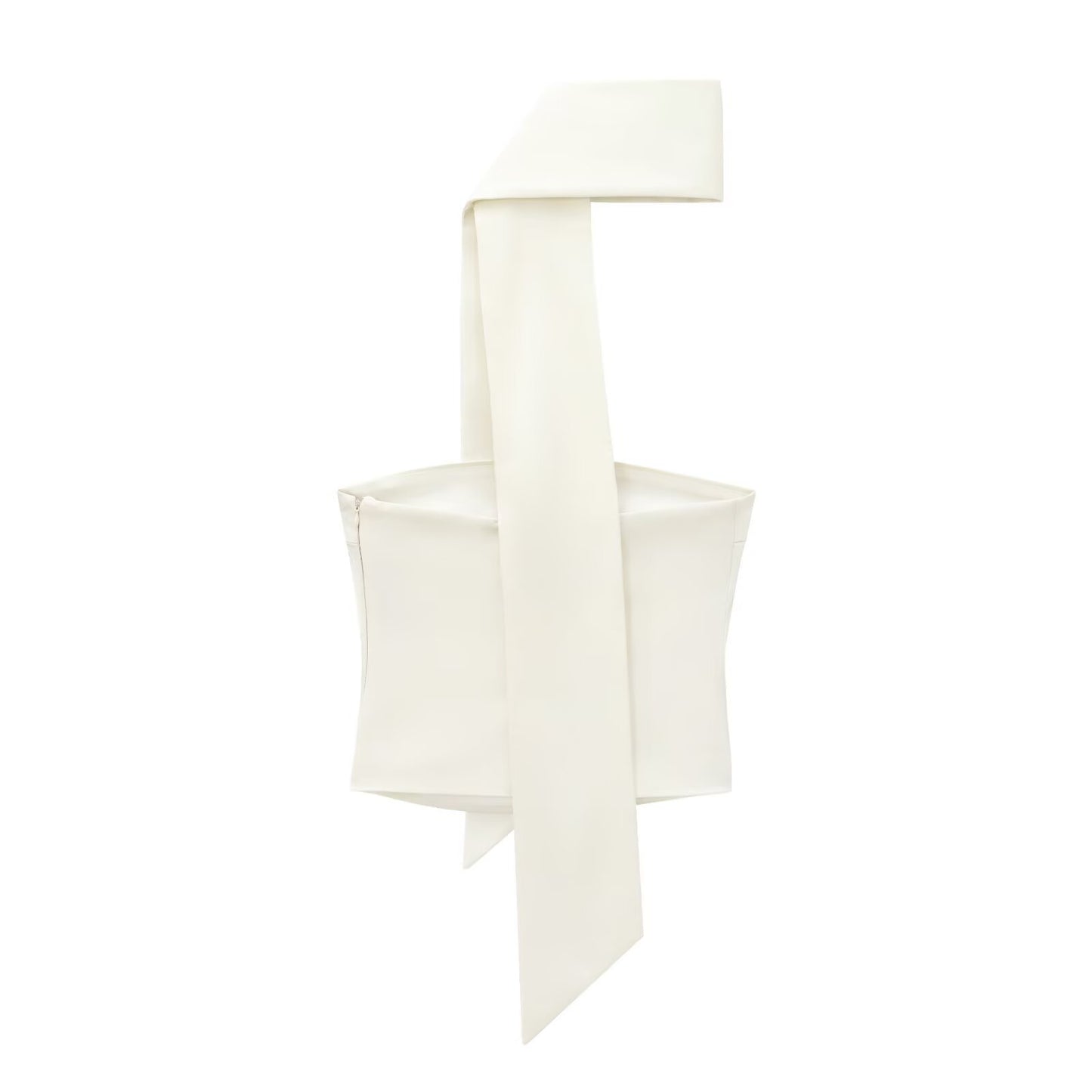 Women's Clothing INS Internet Celebrity Temperament Off-the-Shoulder Thin Scarf Decorated Satin Feel Top