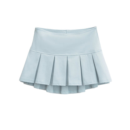 Pleated short skirt and half skirt