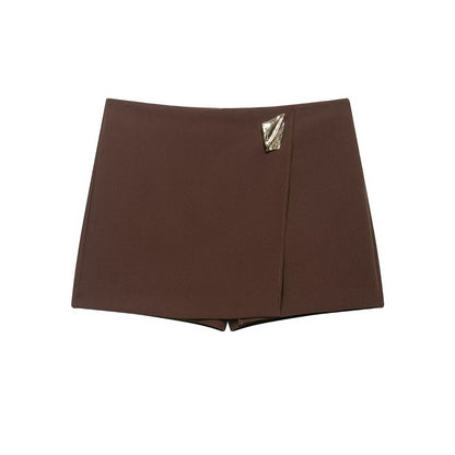 Asymmetric skirt pants casual shorts