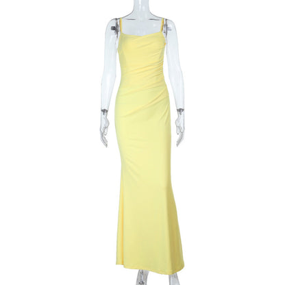 Long Evening Dress Elegant Sexy Backless Fitted Long Dress for Women