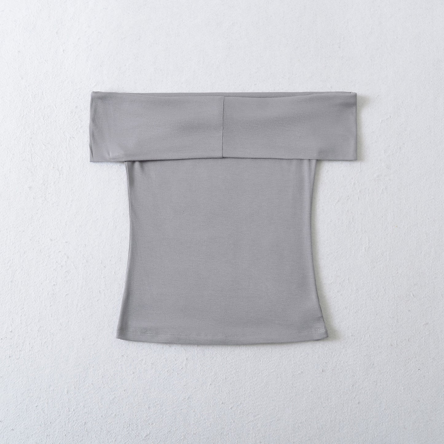 Slim One-Shoulder Plain Crop Top T-Shirt