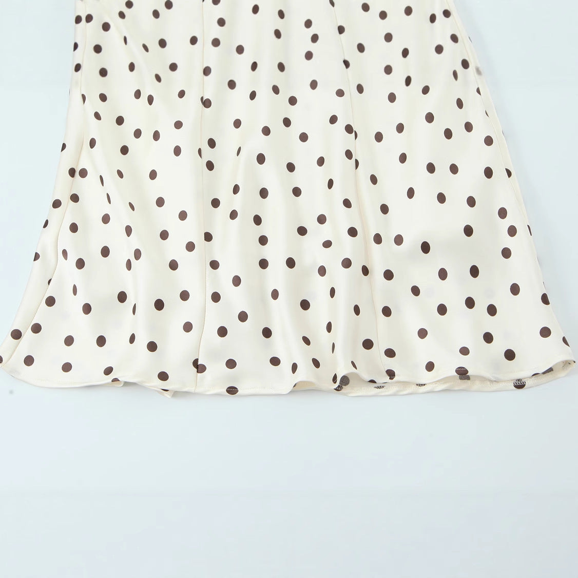 Women's Clothing Polka Dot Satin Feel Midi Dress