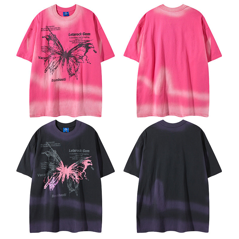 Short Sleeve T-Shirt Cotton Student Loose Retro
