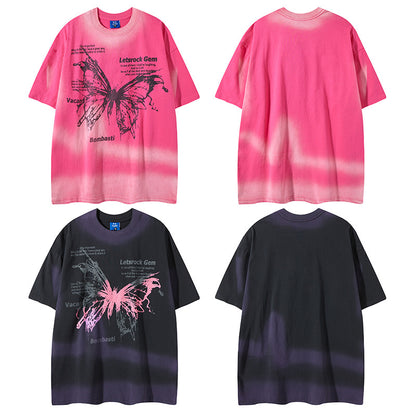 Short Sleeve T-Shirt Cotton Student Loose Retro