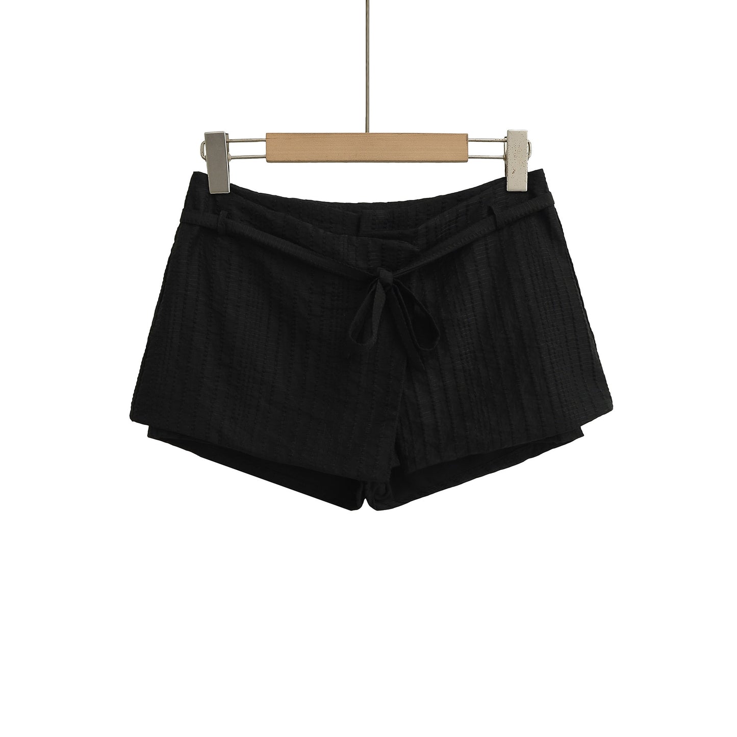 Slim fit solid color low waist skirt pants