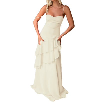 Elegant Lace Trimmed Strapless Dress for Women