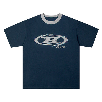 Short Sleeve T-Shirt Unisex Loose Casual Couple Half Sleeve