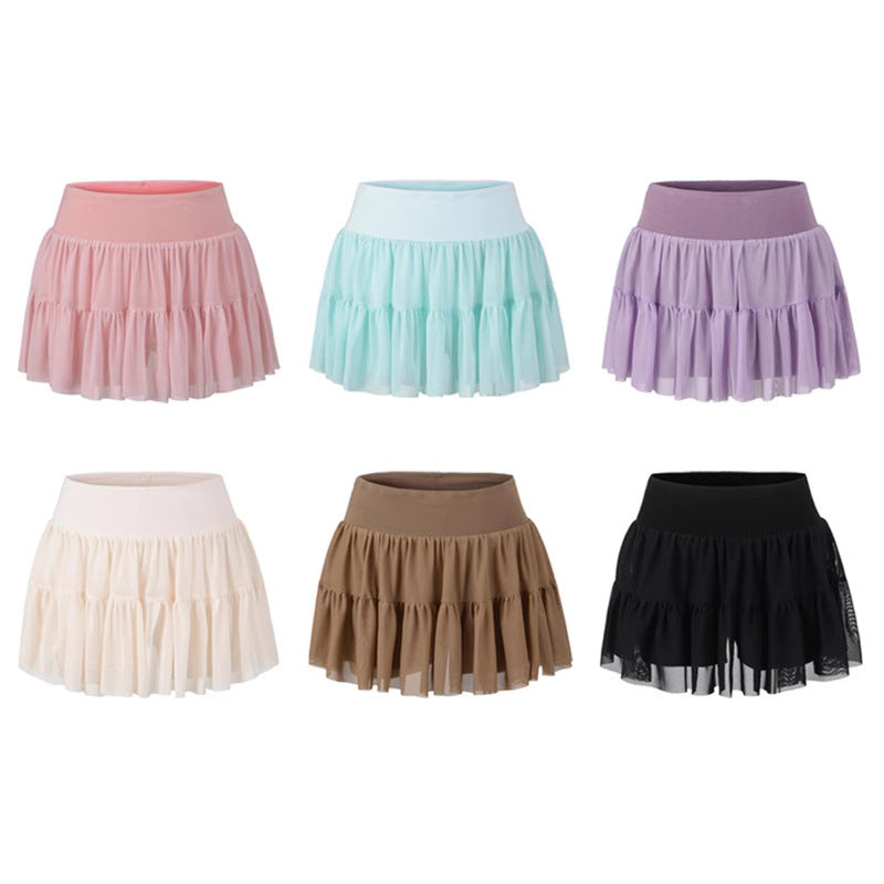 Wear safety pants to prevent exposure, cake skirt, and half skirt