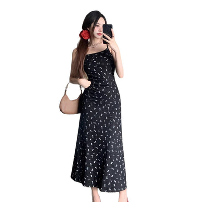 Spandex Slimming Floral Long Dress