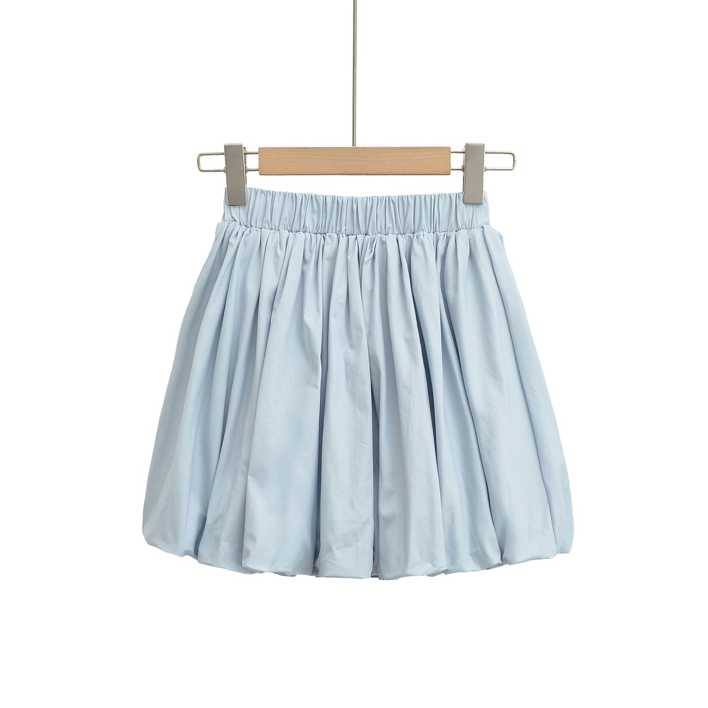 Folded midi skirt lantern skirt