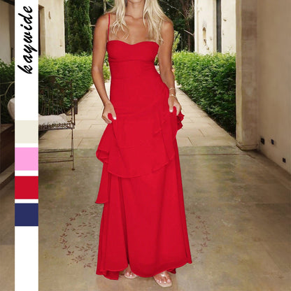 Elegant Lace Trimmed Strapless Dress for Women