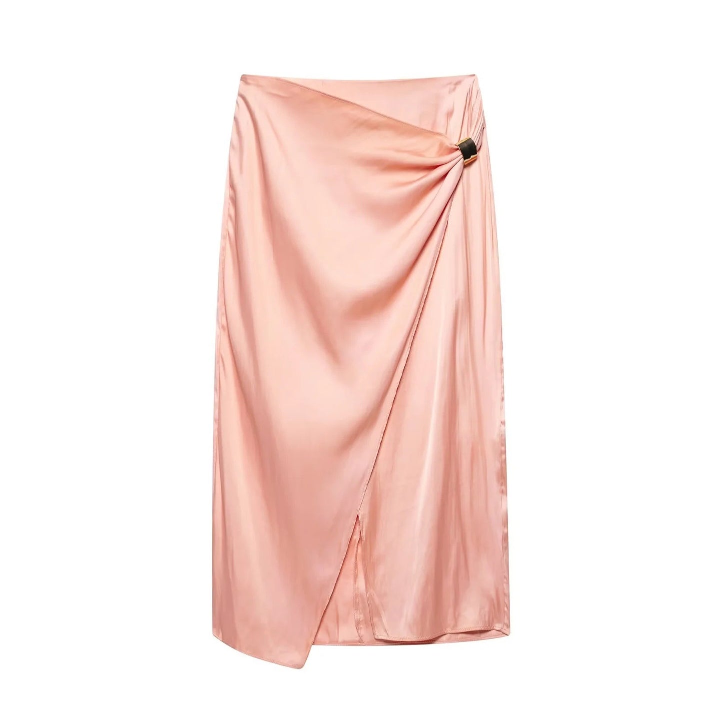 Golden Embellished Satin Feel Halter Top + Skirt Set for Women
