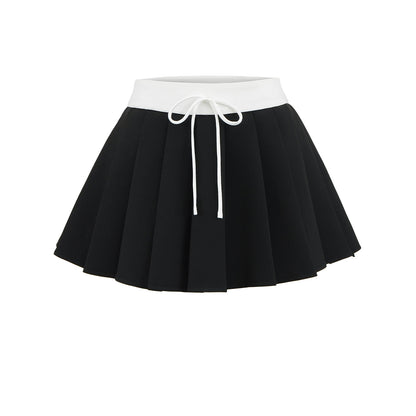 High waisted A-line short skirt pleated skirt tennis skirt