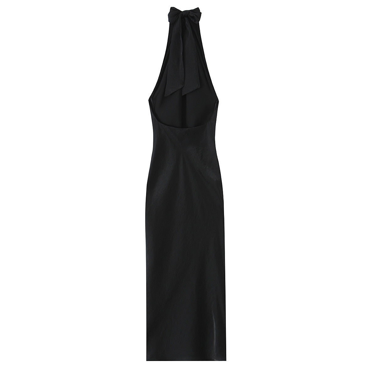 Women's Clothing Halter Neck Backless Midi Dress