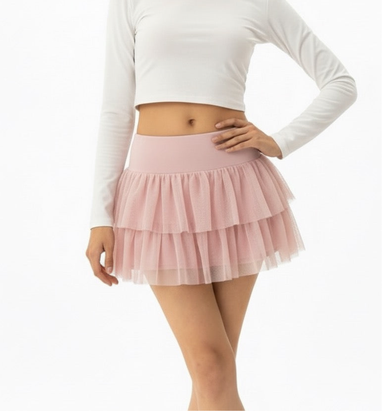 Wear safety pants to prevent exposure, cake skirt, and half skirt