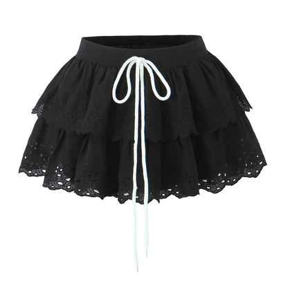 Lace lace fluffy skirt