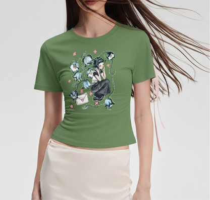 Short Sleeve Round Neck Printed Slim Fit