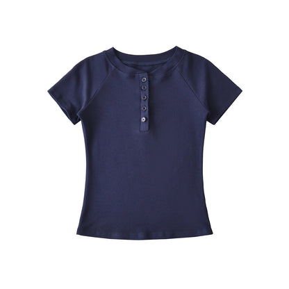 Short Sleeve T-Shirt Slim Fitting Base Top