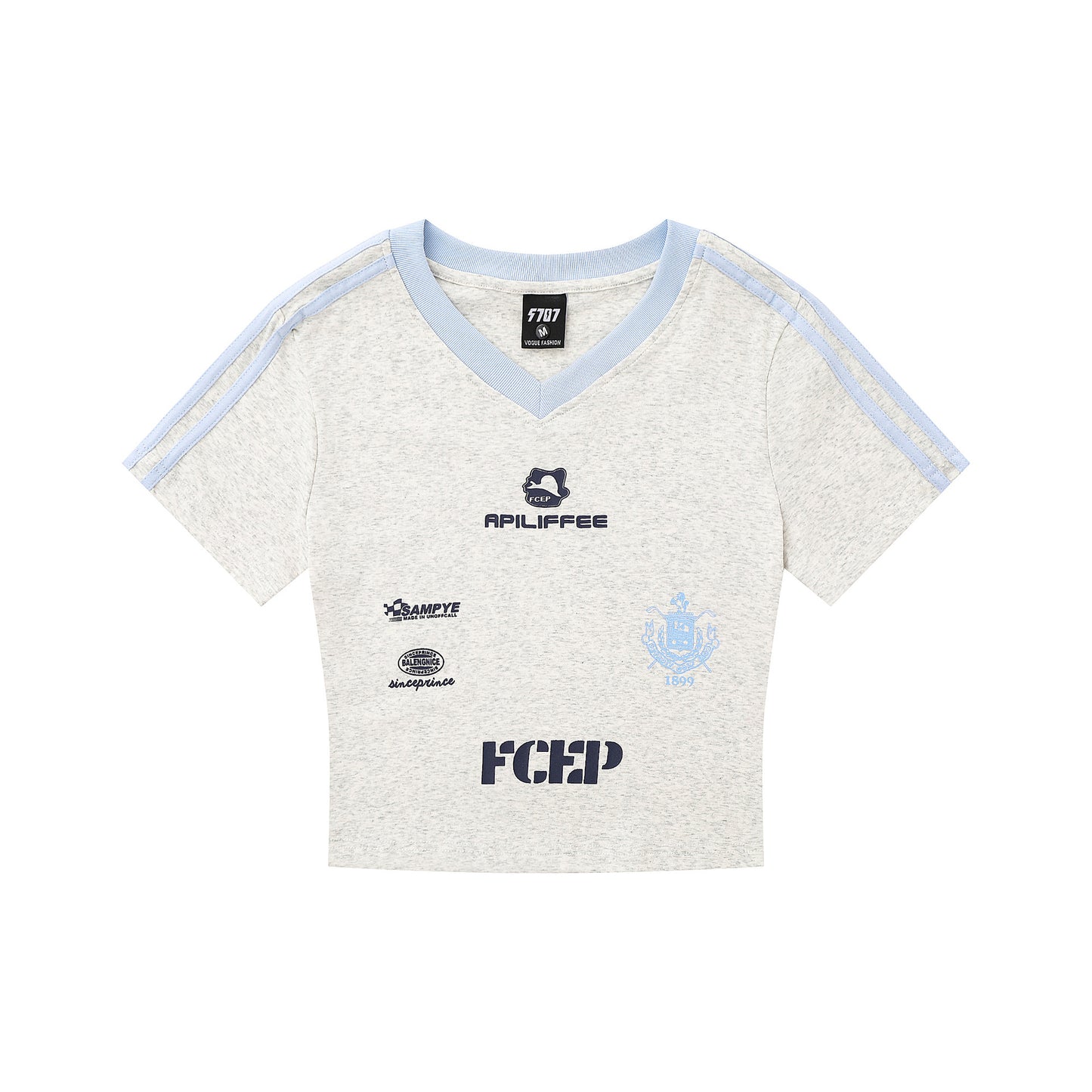 Short Sleeve T-Shirt Block Letter  Loose Regular Shoulder