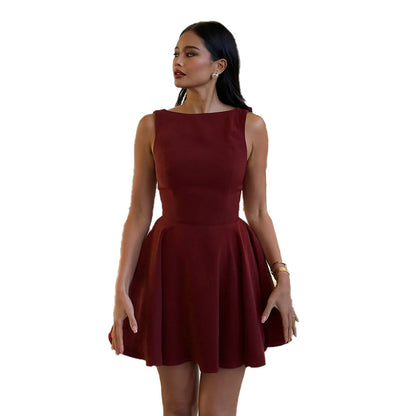 A-Line Dress with Waist-Cinching Design for Women