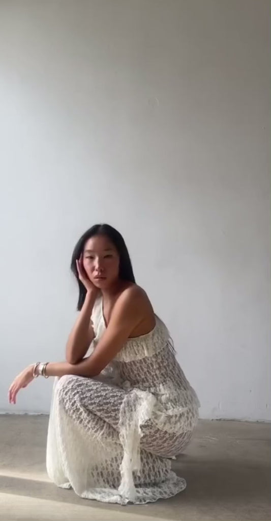 Asymmetric Lace Top + Skirt Set for Women